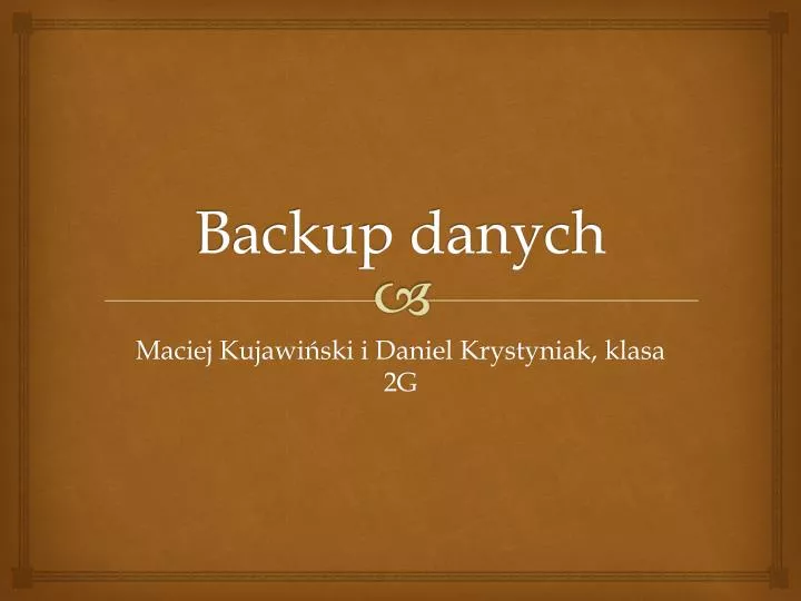 backup danych