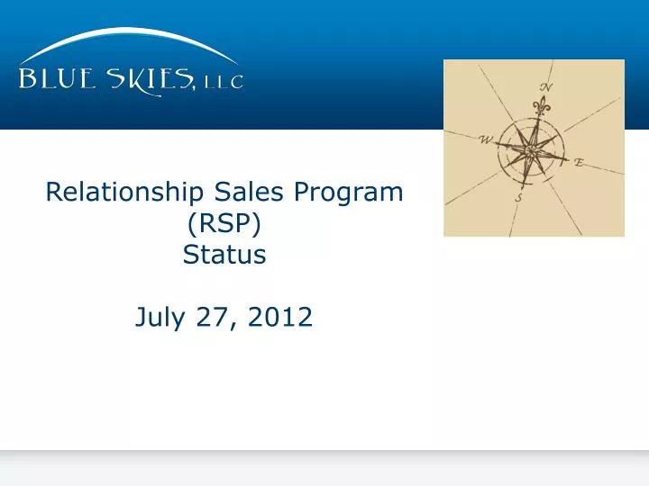 relationship sales program rsp status july 27 2012