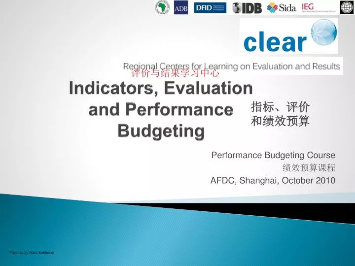 indicators evaluation and performance budgeting