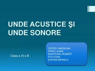 unde acustice i unde sonore