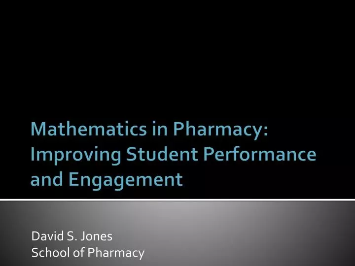 david s jones school of pharmacy