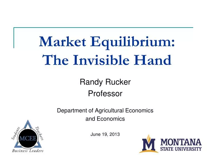 market equilibrium the invisible hand