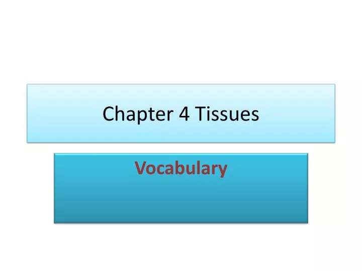 chapter 4 tissues