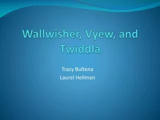 Wallwisher , Vyew , and Twiddla