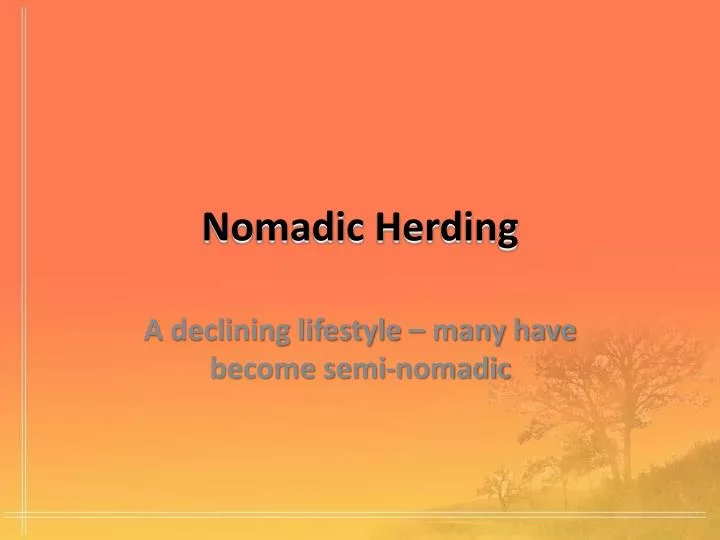 nomadic herding