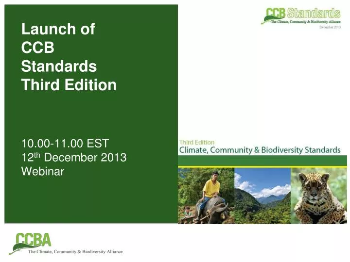launch of ccb standards third edition