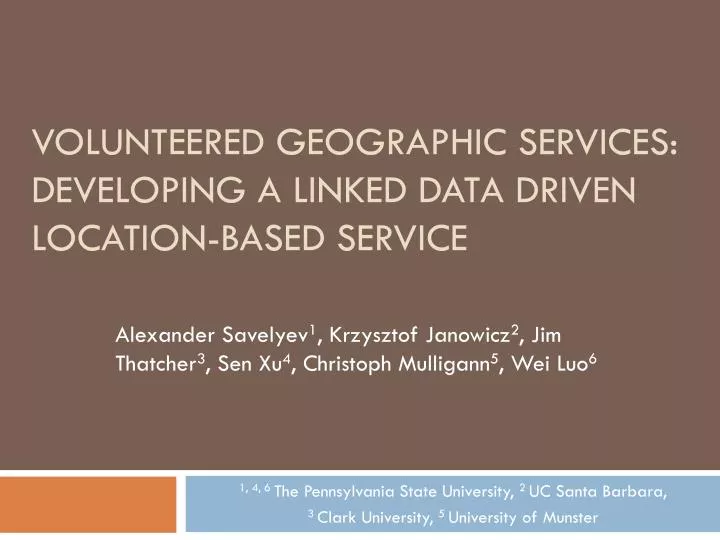volunteered geographic services developing a linked data driven location based service
