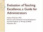 Comprehensive Guide to Evaluating Teaching Excellence in Higher Education - slide 1