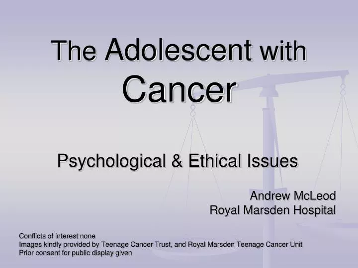 the adolescent with cancer