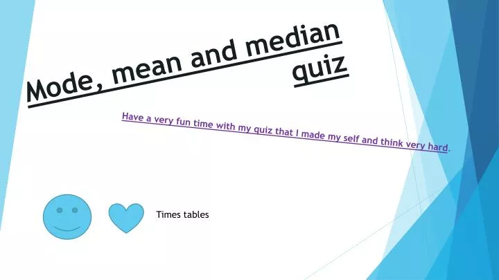 mode mean and median quiz