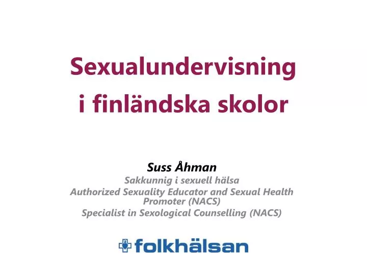 sexualundervisning i finl ndska skolor