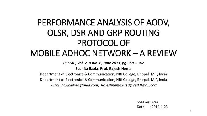 performance analysis of aodv olsr dsr and grp routing protocol of mobile adhoc network a review