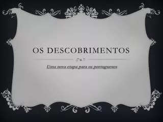os descobrimentos