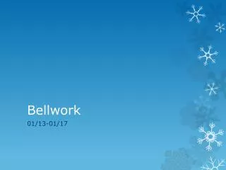 bellwork