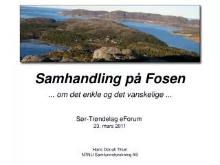 samhandling p fosen