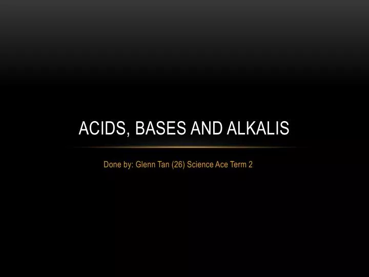 acids bases and alkalis