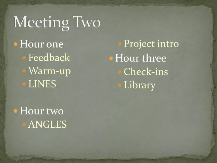 meeting two