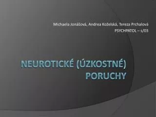 michaela jon ov andrea ko elsk tereza prchalov psychpatol s 03