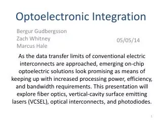 Optoelectronic Integration