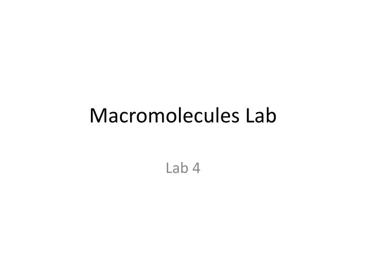 macromolecules lab