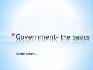 Government- the basics