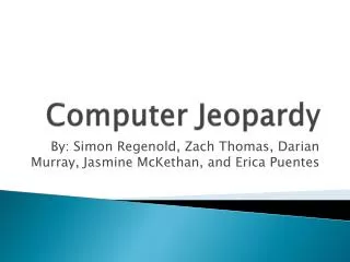 Computer Jeopardy