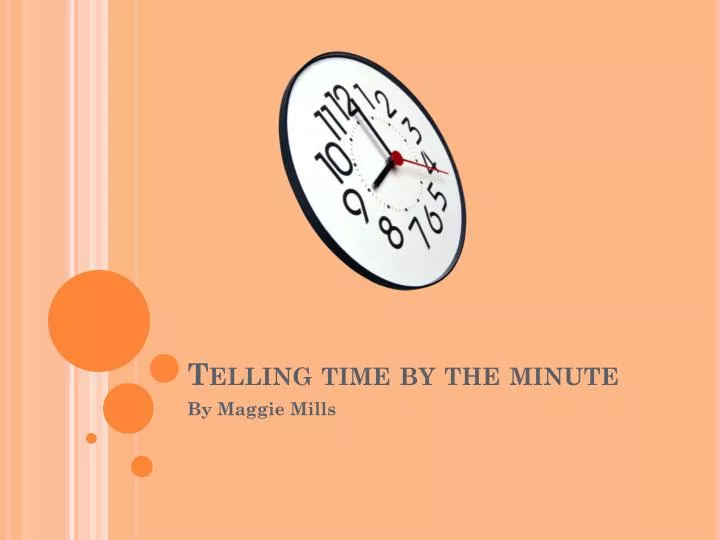 telling time by the minute