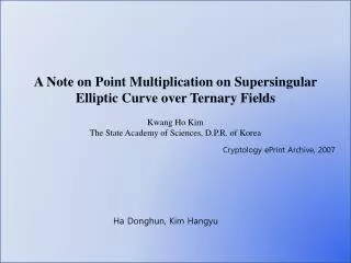 A Note on Point Multiplication on Supersingular Elliptic Curve over Ternary Fields