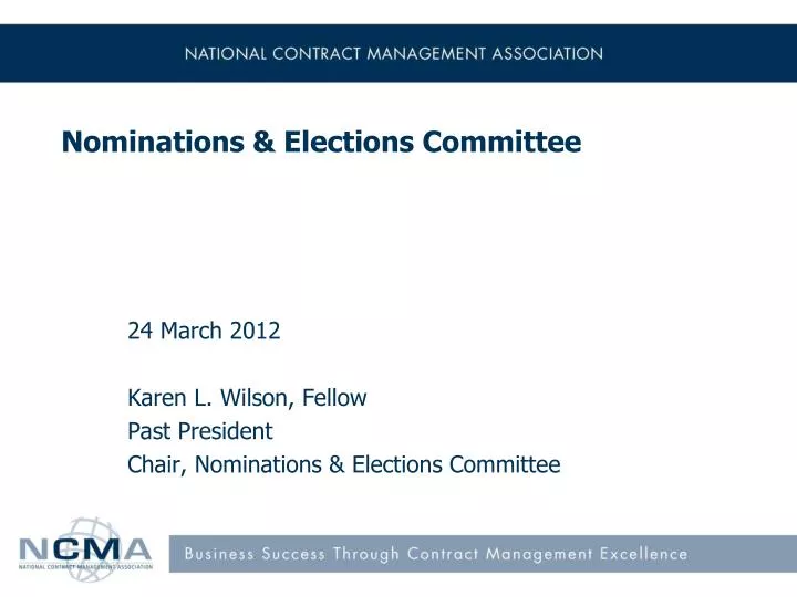 nominations elections committee