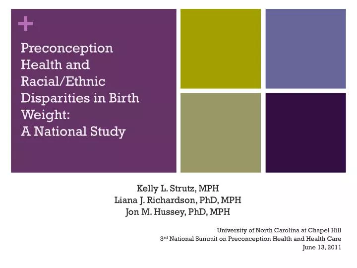 preconception health and racial ethnic disparities in birth weight a national study