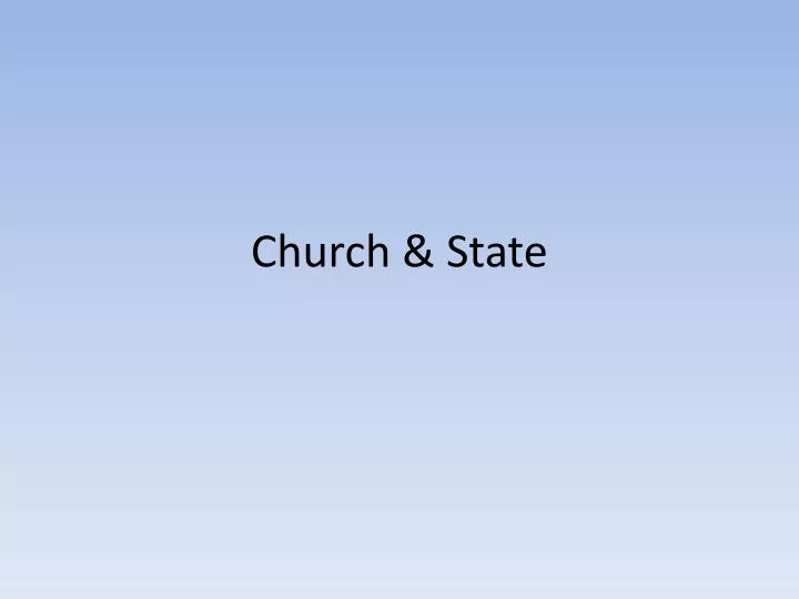 church state