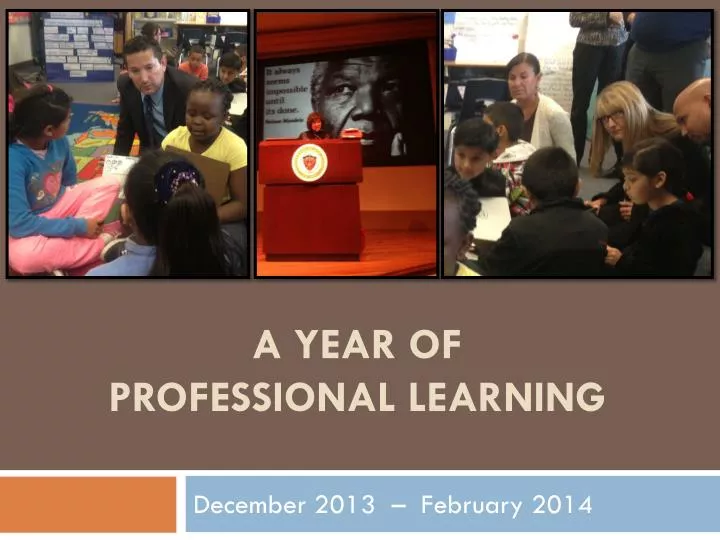 a year of professional learning