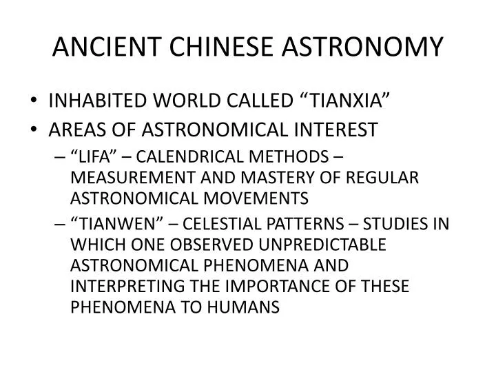 ancient chinese astronomy
