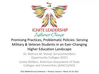 Dr. Kathryn M. Snead, Servicemembers Opportunity Colleges (SOC)