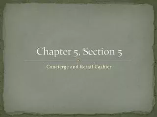 Chapter 5, Section 5