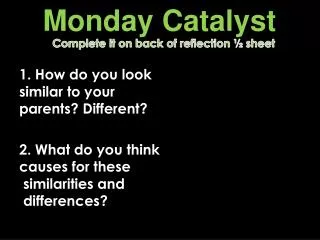 Monday Catalyst
