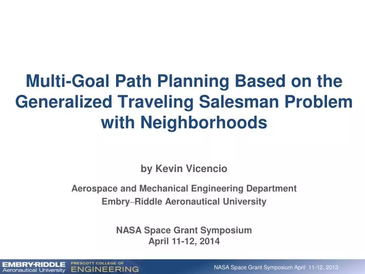 multi goal path planning based on the generalized traveling salesman problem with neighborhoods