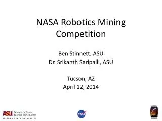 NASA Robotics Mining Competition