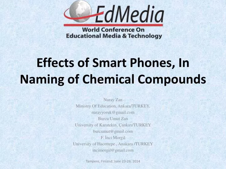 effects of smart phones in naming of chemical compounds