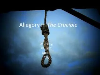 Allegory in The Crucible