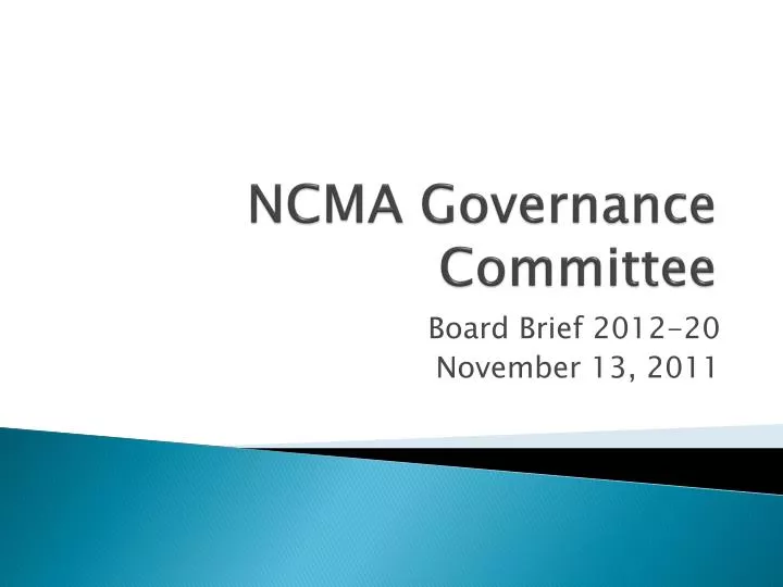 ncma governance committee