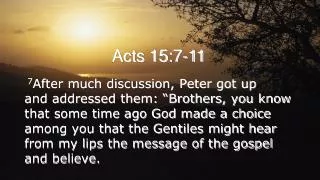 Acts 15:7-11