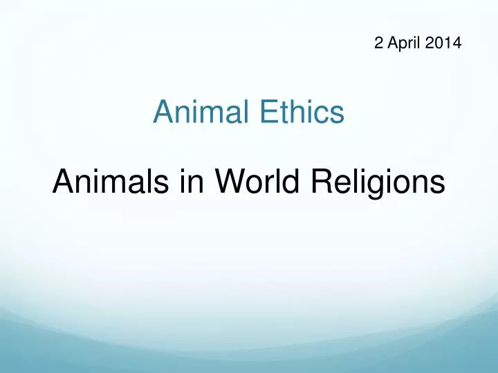 animal ethics