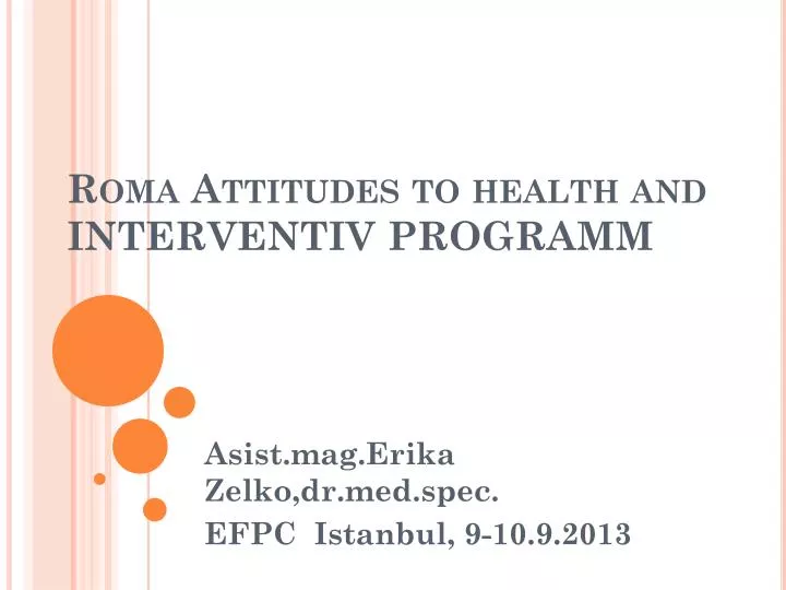 roma attitudes to health and interventiv programm