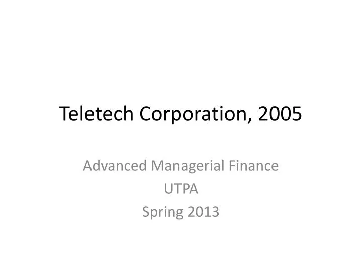 teletech corporation 2005