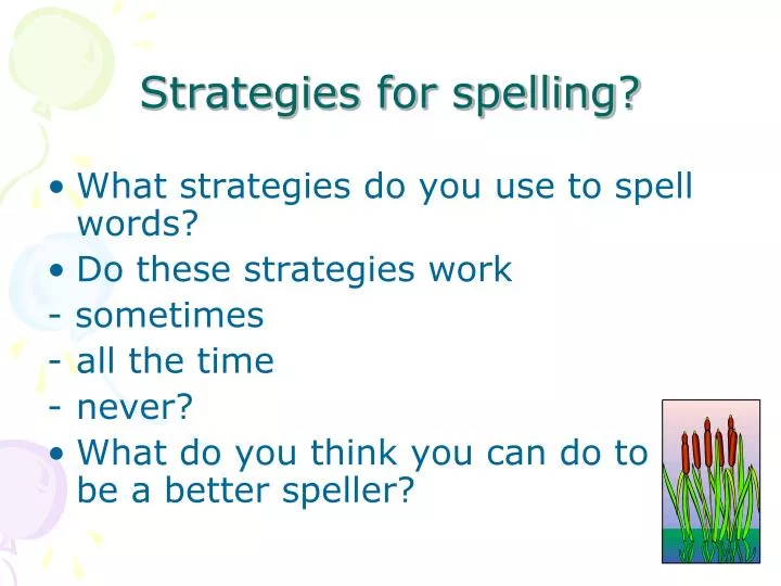 strategies for spelling