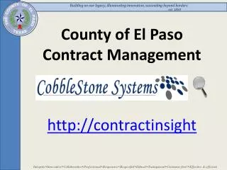 County of El Paso Contract Management