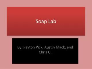 Soap Lab