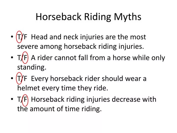 horseback riding myths