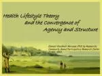 Health Lifestyle Theory and the Convergence of